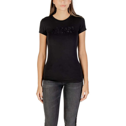 Armani Exchange Black Cotton T-Shirt 1728,71956299936,Armani Exchange,Black,Clothing,IT38|XS,IT40|S,IT44|L,New with tags,T-Shirts - Clothing,T-Shirts - T-Shirts - Clothing,Women