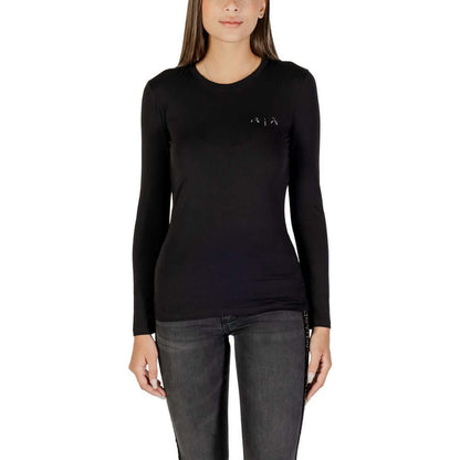 Armani Exchange Black Cotton T-Shirt