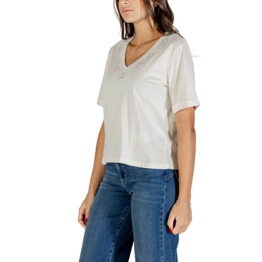 Liu Jo White Cotton T-Shirt