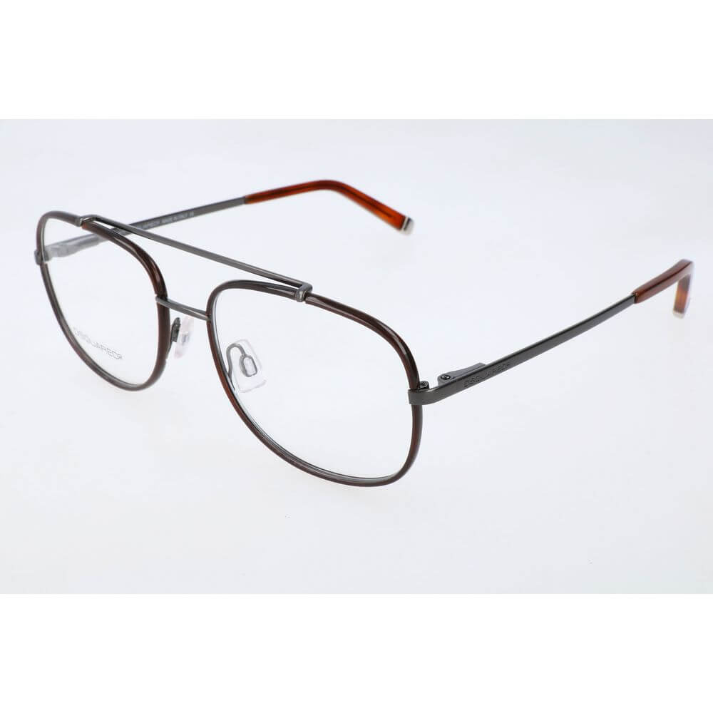 Dsquared² Brown Metal Glasses (Frames) 1728,67434610848,Accessories,Brown,Dsquared²,Glasses (Frames) - Glasses and Sunglasses - Accessories,Glasses and Sunglasses - Accessories,Men,New with tags