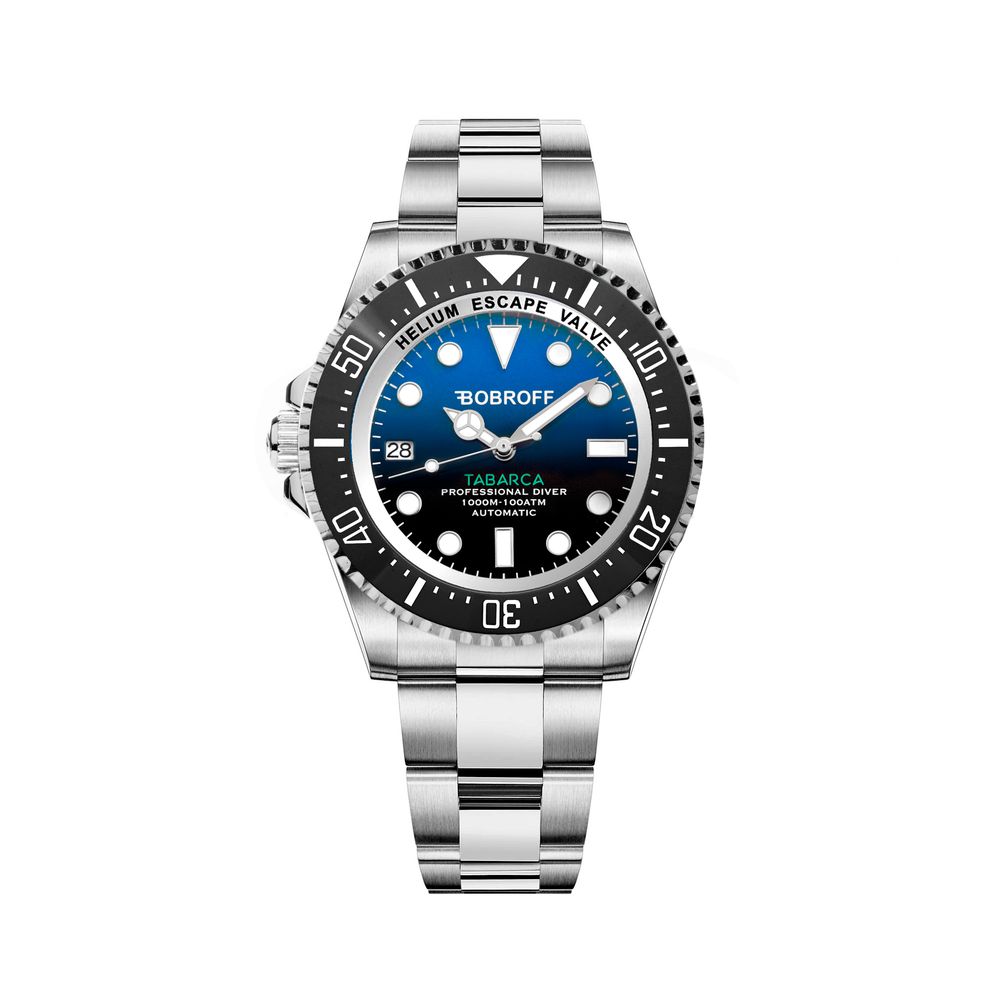 Bobroff Silver Stainless Steel Sport Watch