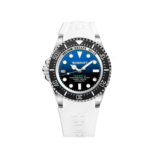Bobroff White Rubber Sport Watch 1728,67434610848,Accessories,Bobroff,Men,New with tags,Sport Watches - Watches - Accessories,Watches - Accessories,White