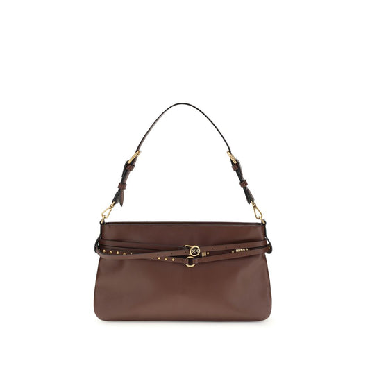 PINKO Brown Calf Leather Bos Taurus Shoulder Bag 1728,72470364320,Bags,Brown,New with tags,PINKO,Shoulder Bags - Bags,Women