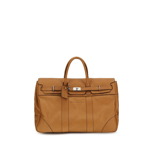 Brunello Cucinelli Brown Calf Leather Bos Taurus Luggage And Travel 1728,72470364320,Bags,Brown,Brunello Cucinelli,Luggage and Travel - Bags,Men,New with tags