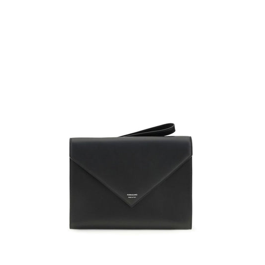 Ferragamo Black Calf Leather Bos Taurus Wallet 1728,72470364320,Accessories,Black,Ferragamo,Men,New with tags,Wallets - Accessories,Wallets - Wallets - Accessories