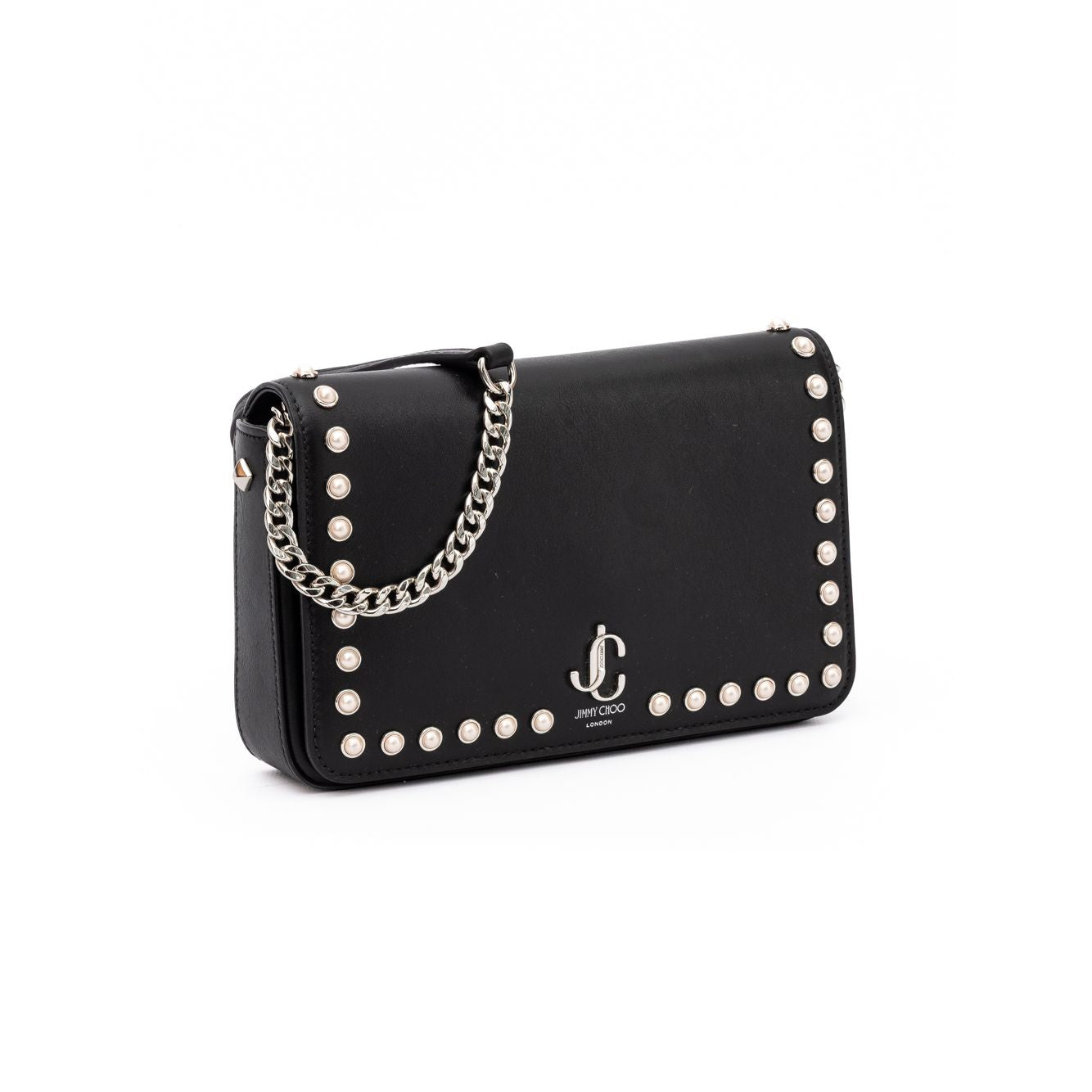 Jimmy Choo Black Leather Crossbody Bag