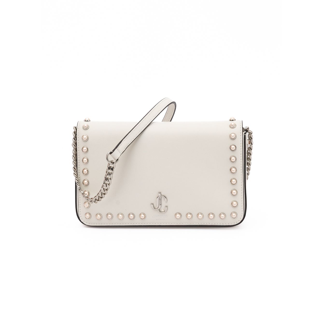 Jimmy Choo White Leather Crossbody Bag
