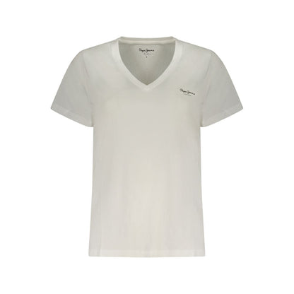 Pepe Jeans Bianco Cotton Womens T-Shirt