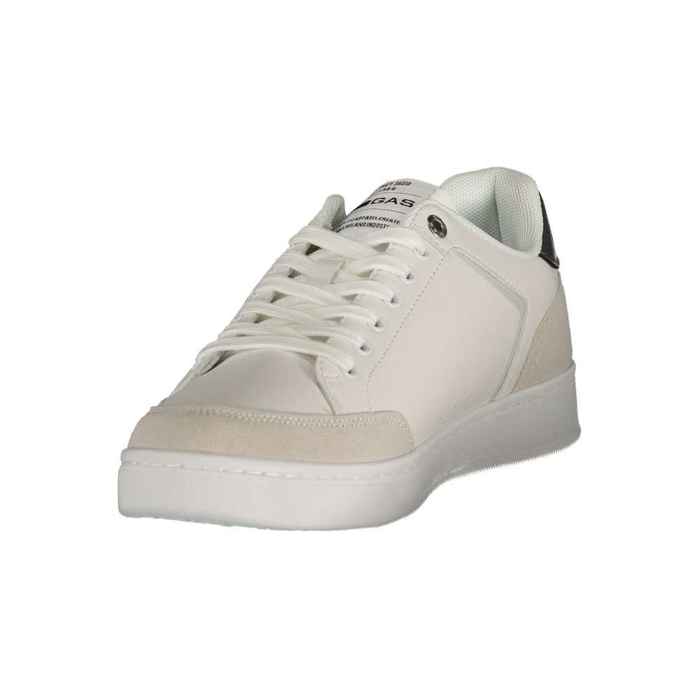 Gas White Polyurethane Men Sneaker 1728,67403481248,Athletic - Sneakers - Shoes,EU40/US7,EU41/US8,EU42/US9,EU43/US10,EU44/US11,EU45/US12,EU46,Gas,Men,New with tags,Shoes,Sneakers - Shoes,White