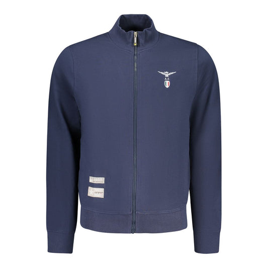 Accademia Militare Blue Cotton Men's Sweatshirt 1728,3XL,67403481248,Accademia Militare,Blue,Clothing,L,M,Men,New with tags,S,Sweaters - Clothing,Sweatshirts - Sweaters - Clothing,XL,XXL