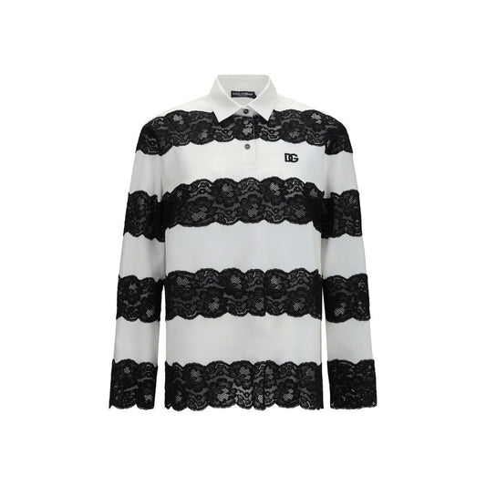 Dolce & Gabbana White Cotton Polo Shirt