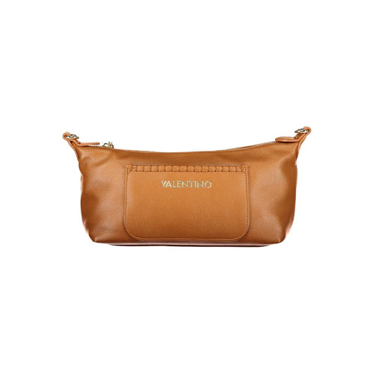 Mario Valentino Brown Polyurethane Women's Bag With Adjustable Strap