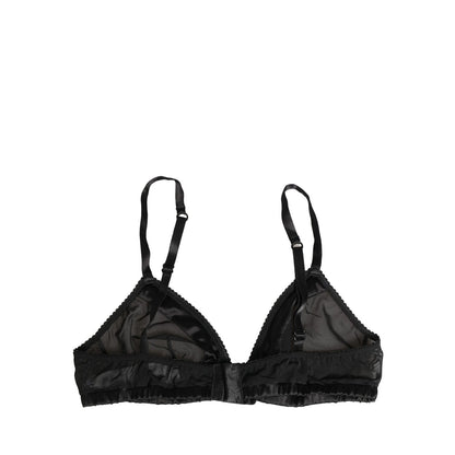 Dolce & Gabbana Black Nylon Stretch Soft Cup Brassiere Underwear