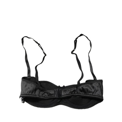 Dolce & Gabbana Black Semi-Pad Underwire Balconette Bra Underwear