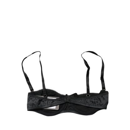Dolce & Gabbana Black Semi-Pad Underwire Balconette Bra Underwear