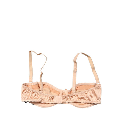 Dolce & Gabbana Beige Semi-Pad Underwire Balconette Bra Underwear