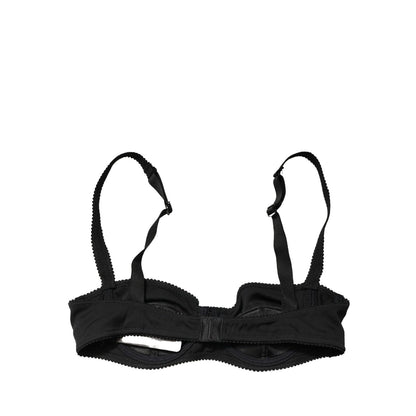 Dolce & Gabbana Black Semi-Pad Underwire Balconette Bra Underwear