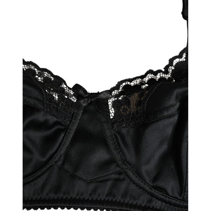 Dolce & Gabbana Black Semi-Pad Underwire Balconette Bra Underwear