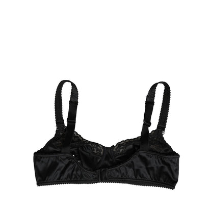 Dolce & Gabbana Black Semi-Pad Underwire Balconette Bra Underwear
