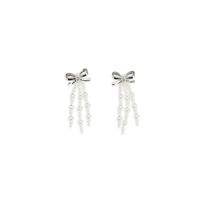 Self-Portrait White Brass Earrings