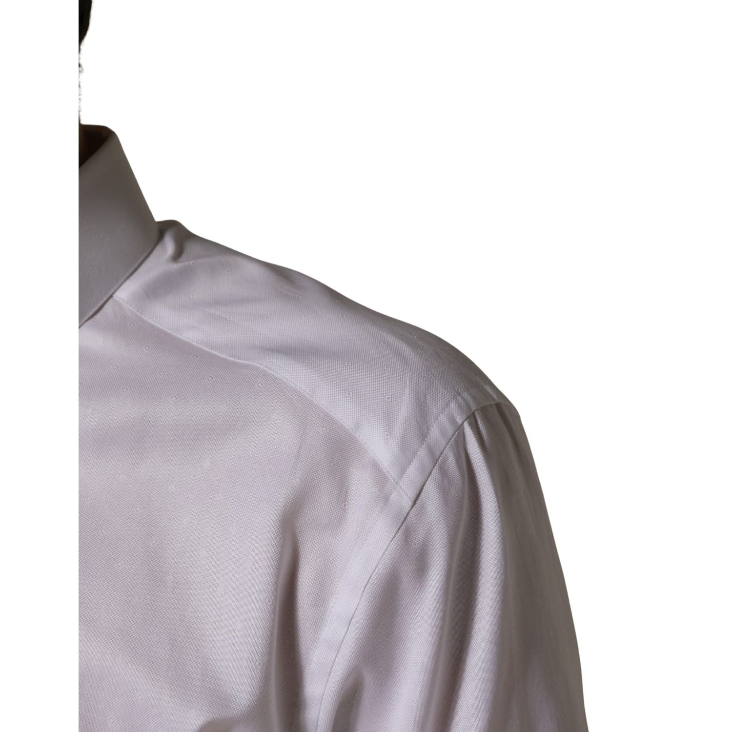 Dolce & Gabbana White Cotton Short Sleeves Button Down Shirt