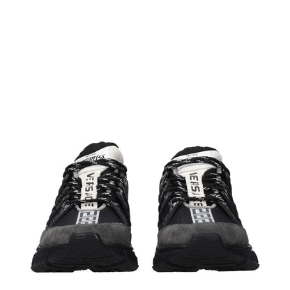 Versace Black Fabric Athletic Sneakers