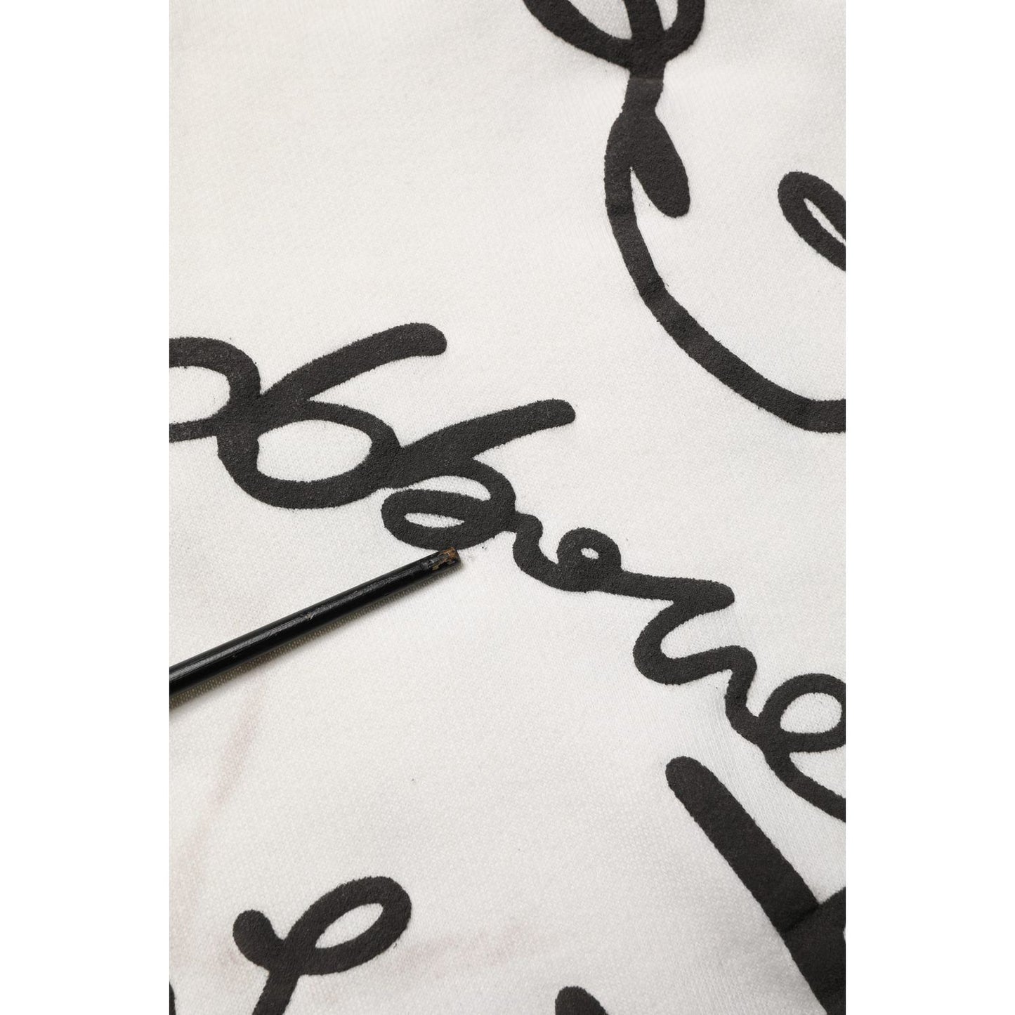 Dolce & Gabbana White Script Logo Print Cotton Sweatshirt Sweater