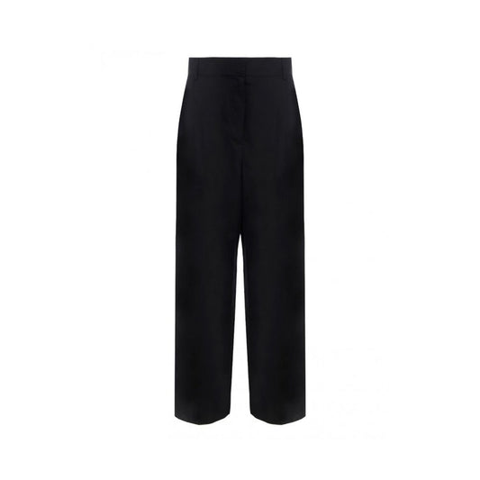 Salvatore Ferragamo Black Silk Casual Pants