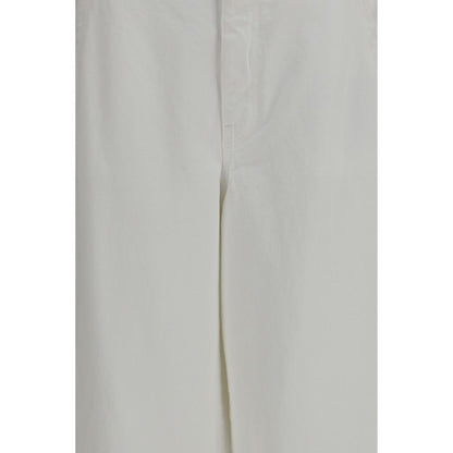 Brunello Cucinelli White Cotton Casual Pants