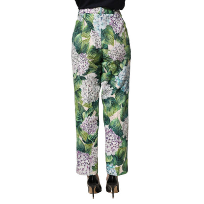 Dolce & Gabbana Multicolor Floral Print Tapered Trouser Pants