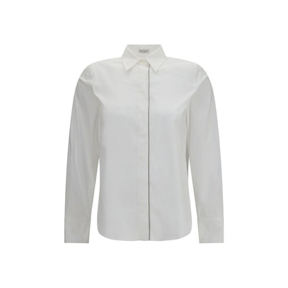 Brunello Cucinelli White Cotton Dress Shirt