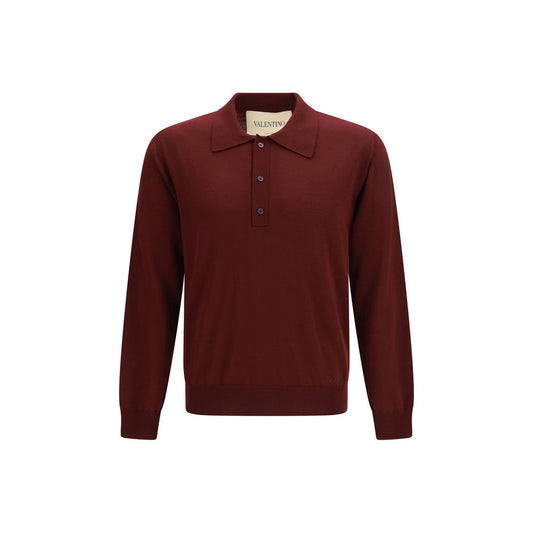 Valentino Bordeaux Wool Oves Aries Polo Shirt
