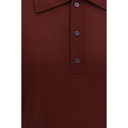 Valentino Bordeaux Wool Oves Aries Polo Shirt