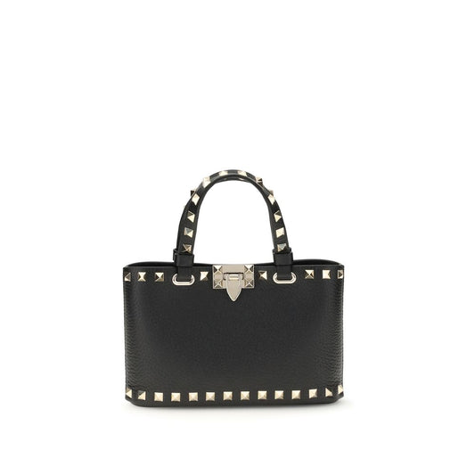 Valentino Garavani Black Calf Leather Bos Taurus Shoulder Bag