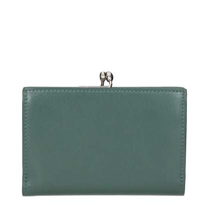 Jil Sander Green Leather Wallet