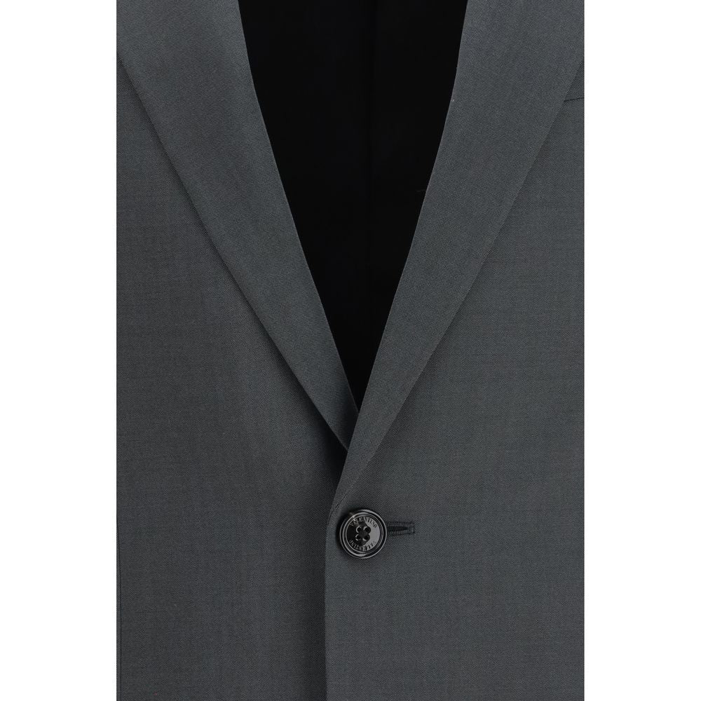 Valentino Gray Wool Oves Aries Jacket