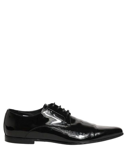 Dolce & Gabbana Black Leather Derby Dress Men Formal Shoes