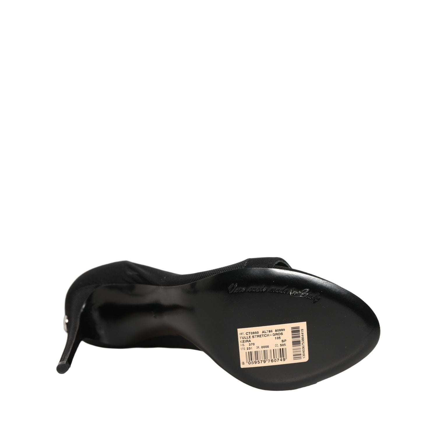 Dolce & Gabbana Black Nylon Mesh Sock Style Boots Shoes