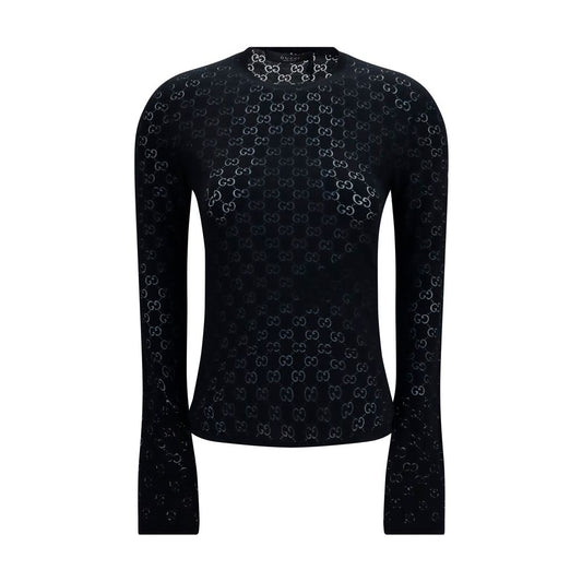 Gucci Black Cotton Long Sleeve T-Shirt