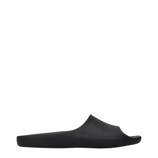 The Row Black Cotton Slippers