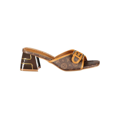 Laura Biagiotti Brown Polyurethane Women Sandal