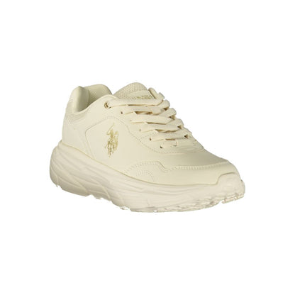 U.S. POLO ASSN. White Polyester Athletic Sneakers