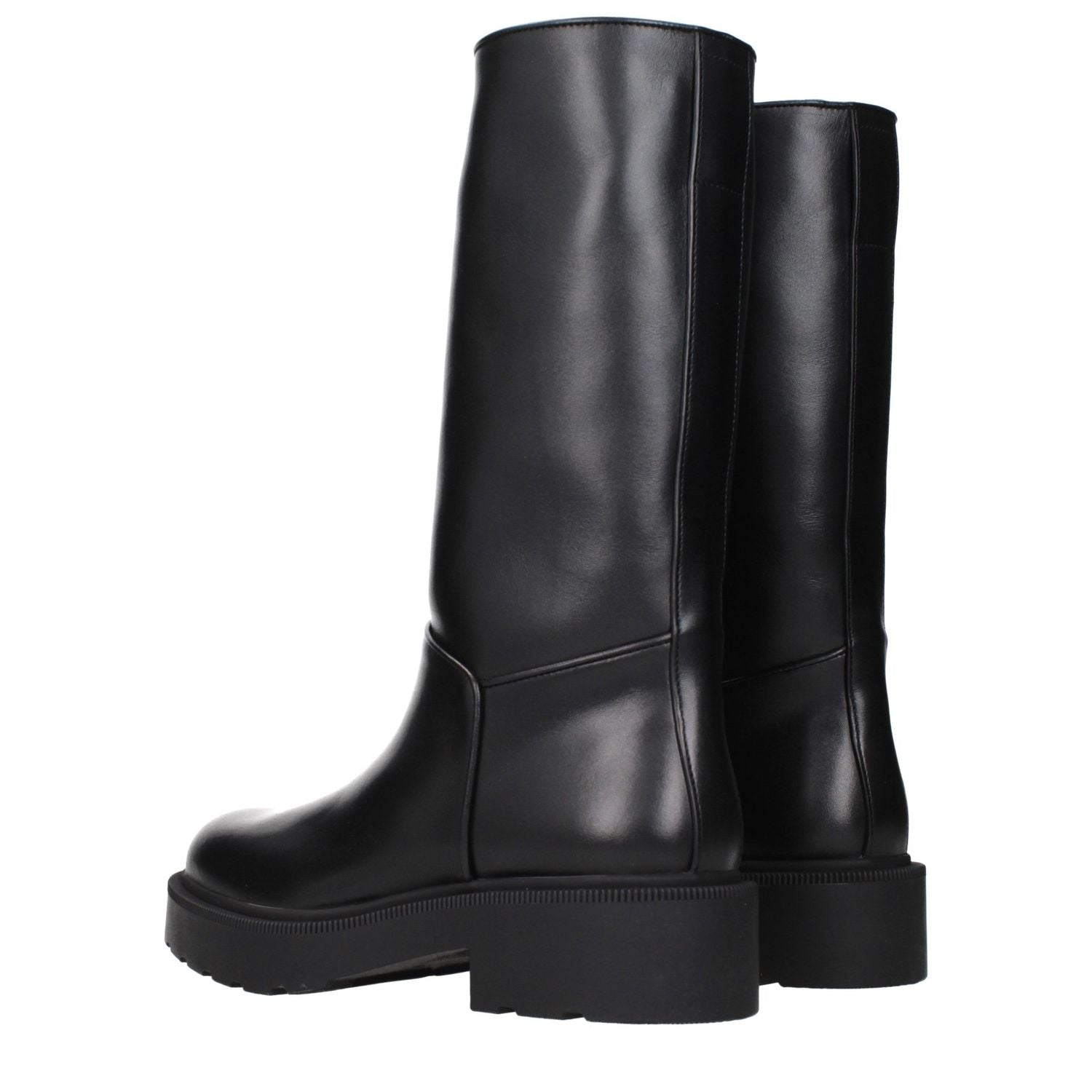 The Row Black Leather Boots