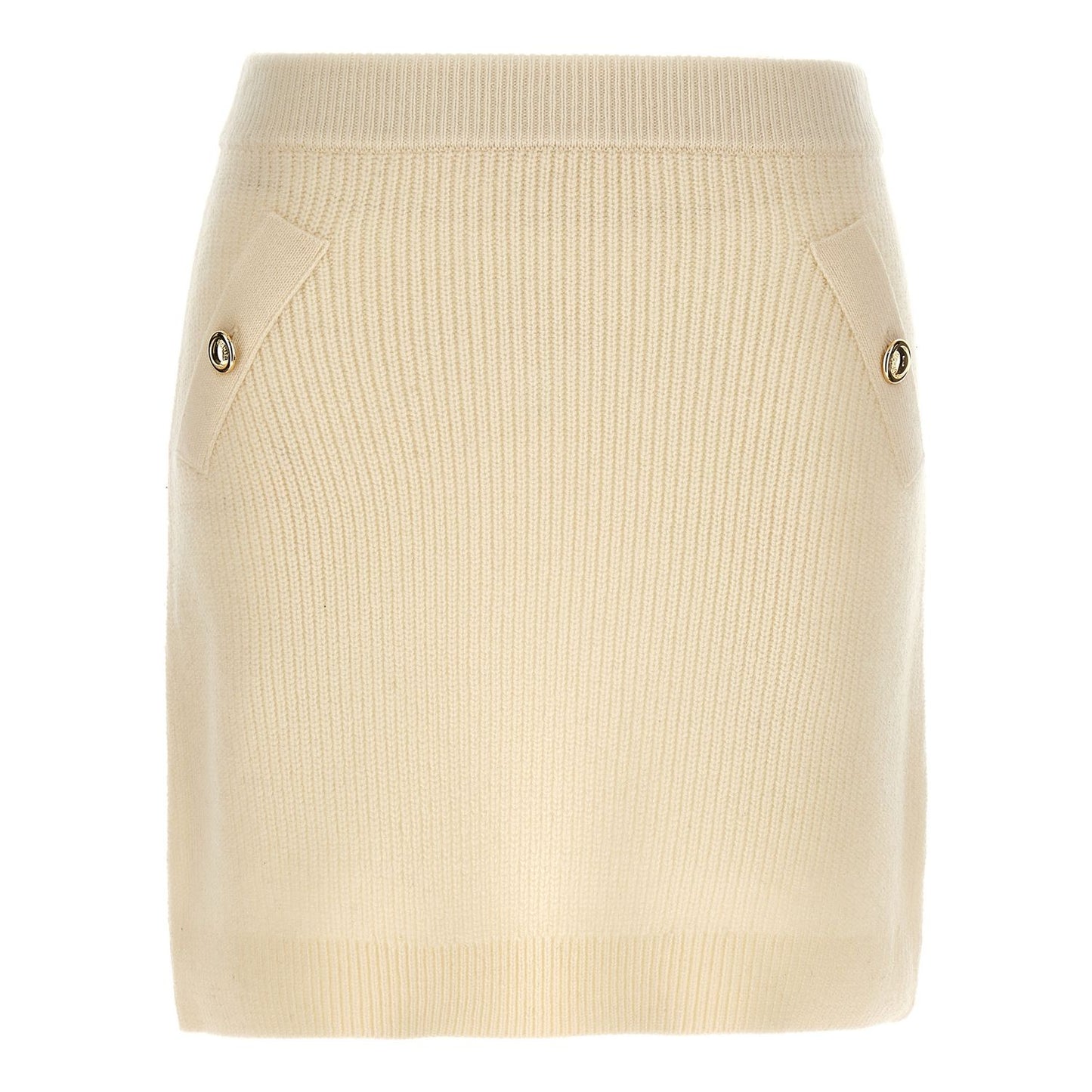 Michael Kors White Wool Long Skirt