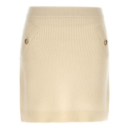 Michael Kors White Wool Long Skirt