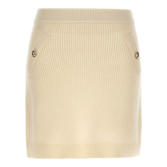 Michael Kors White Wool Long Skirt