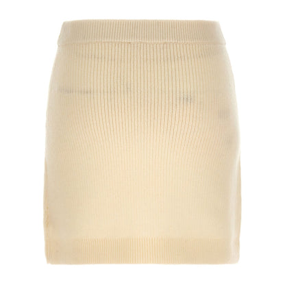 Michael Kors White Wool Long Skirt