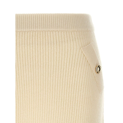 Michael Kors White Wool Long Skirt