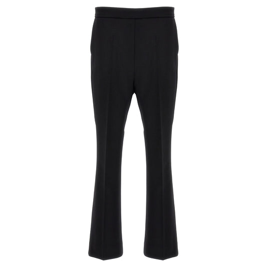 Max Mara Black Virgin Wool Cropped Pants