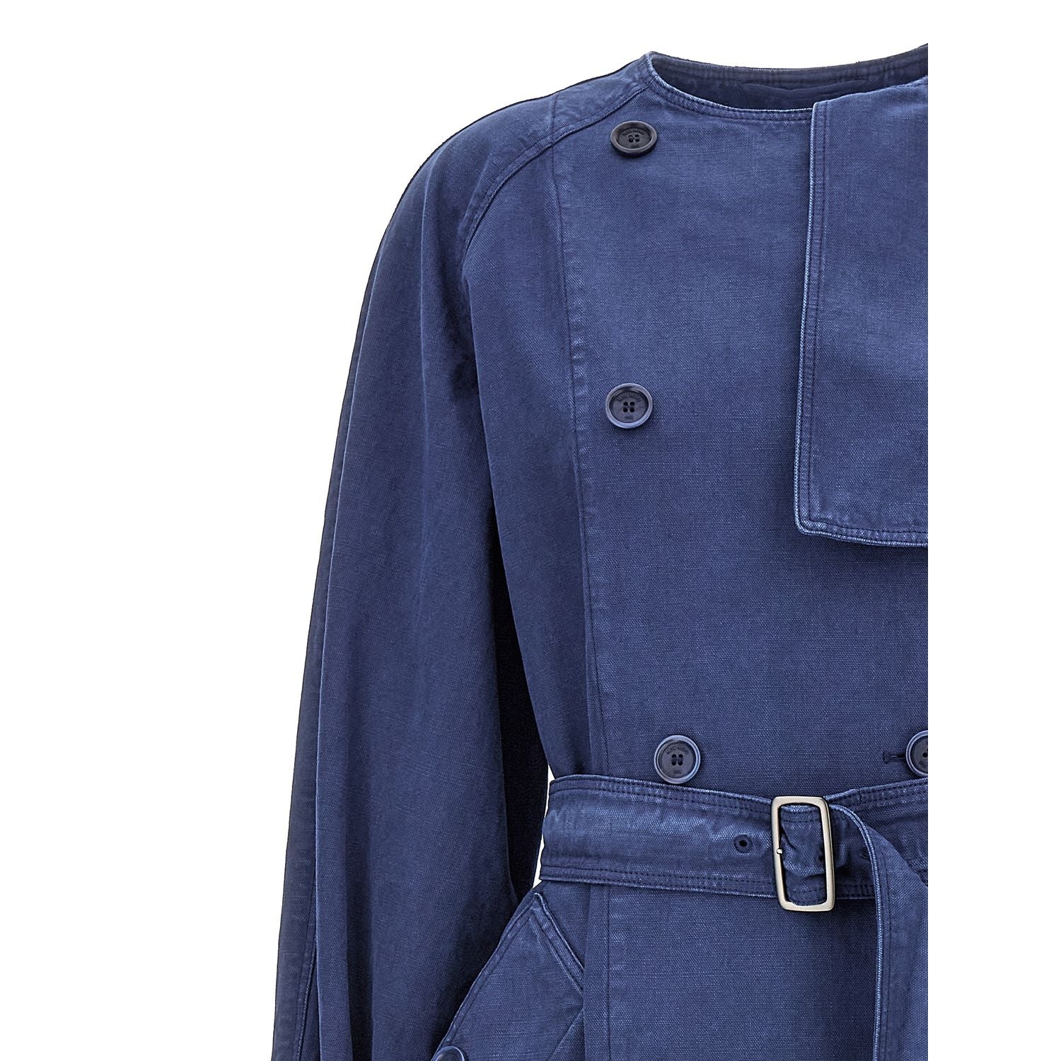 Max Mara Blue Cotton Coat
